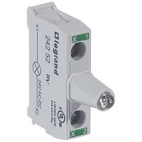Блок со встроенным светодиодом для головок - Osmoz - для кнопочных постов - 24В~/= - зеленый | код 024252 |  Legrand